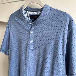 Men’s Polka Dot Print Henley